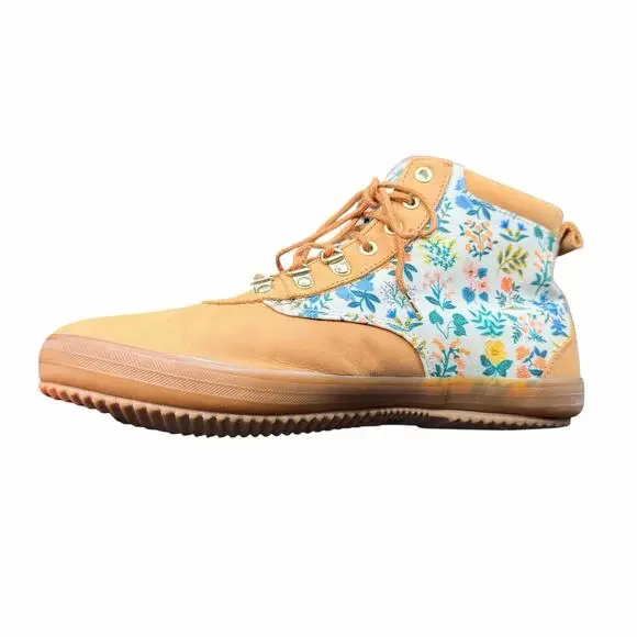 Keds x Rifle Paper Co Scout Wildflower Leather Boots 10 W wide width - Picture 9 of 13